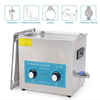 Ultrasonic Cleaner, 2-10 L, Knob Control Heating & Timer, 40 kHz Lab Cleaner, 304 Stainless Steel