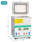Ultrasonic Cleaner, 1.3-10 L, Digital Heating & Timer, 40 kHz Lab Glassware Cleaner, 304 Stainless Steel