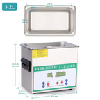Ultrasonic Cleaner, 1.3-10 L, Digital Heating & Timer, 40 kHz Lab Glassware Cleaner, 304 Stainless Steel