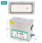 Ultrasonic Cleaner, 1.3-10 L, Digital Heating & Timer, 40 kHz Lab Glassware Cleaner, 304 Stainless Steel