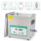 Ultrasonic Cleaner, 1.3-10 L, Digital Heating & Timer, 40 kHz Lab Glassware Cleaner, 304 Stainless Steel
