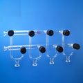 Double bank vacuum manifold with #15 Oring flange, ports 3 to 5 ,Schlenk line