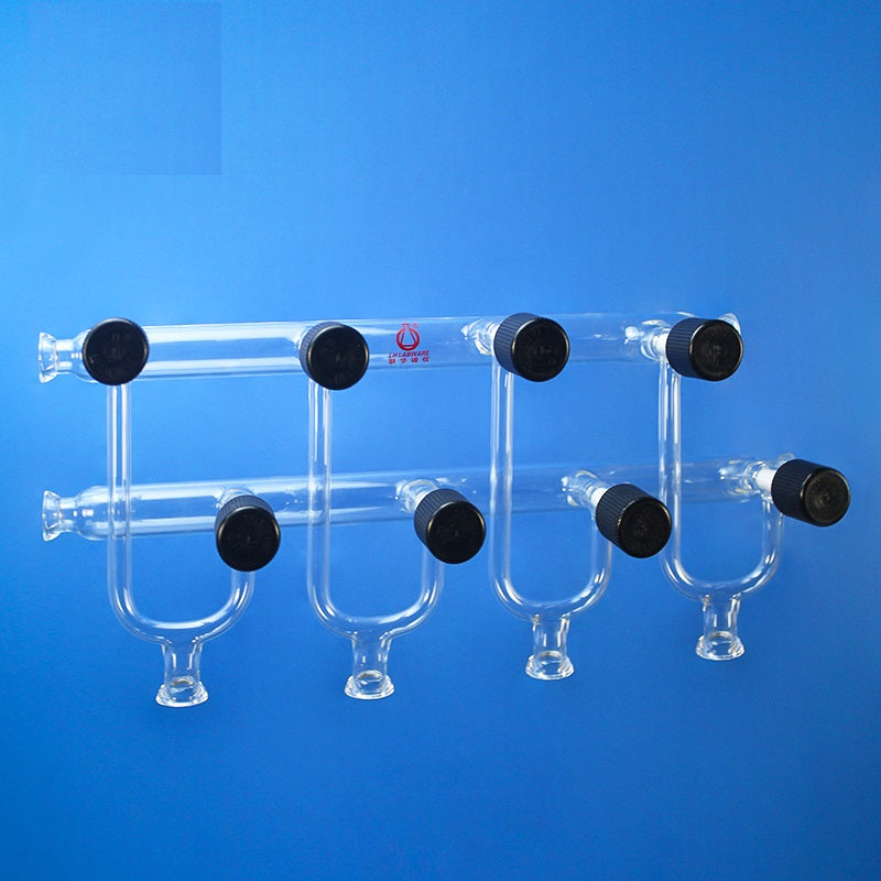 Double bank vacuum manifold with #15 Oring flange, ports 3 to 5 ,Schlenk line