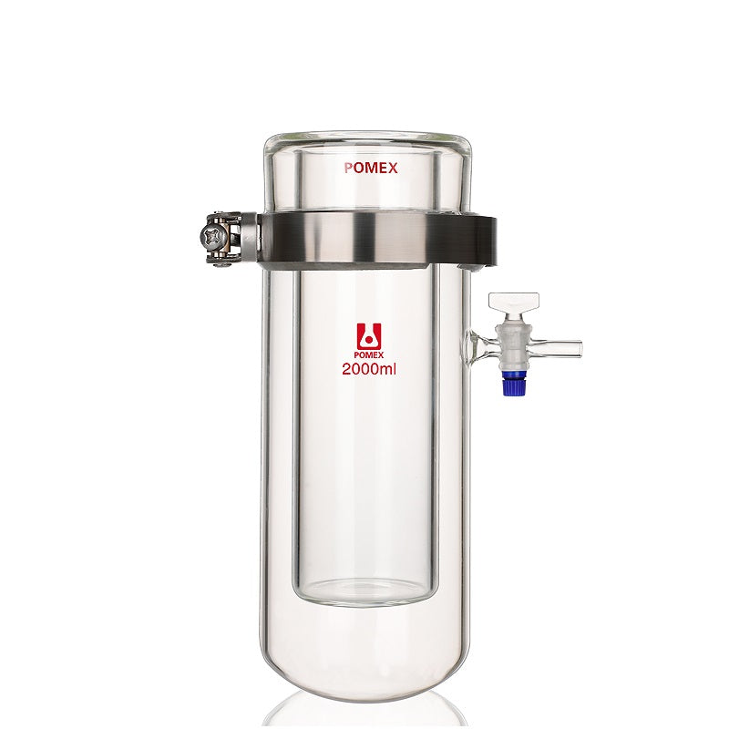 Vacuum sublimation apparatus with stopcock on side, capacity 250 to 2000 ml