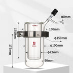 Vacuum sublimation apparatus with high vacuum valve, capacity 250 to 2000 ml
