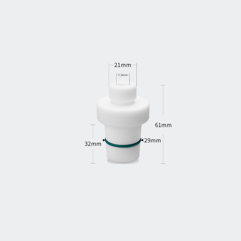 PTFE stirrer bearing adapter with sealing ring, for 7 mm stirrer
