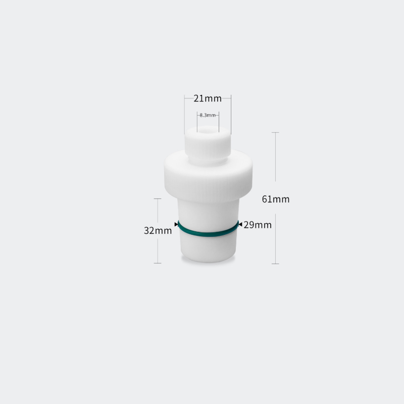 PTFE stirrer bearing adapter with sealing ring, for 8 mm stirrer