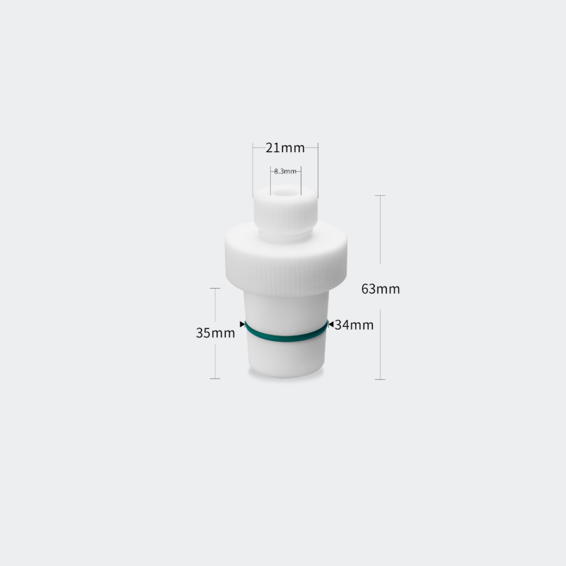 PTFE stirrer bearing adapter with sealing ring, for 8 mm stirrer
