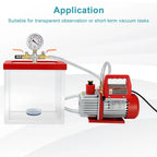 Acrylic Vacuum Chamber with 10.2 mm Vacuum Port, 1.953 US Gal,  -100kPa Max. Vacuum