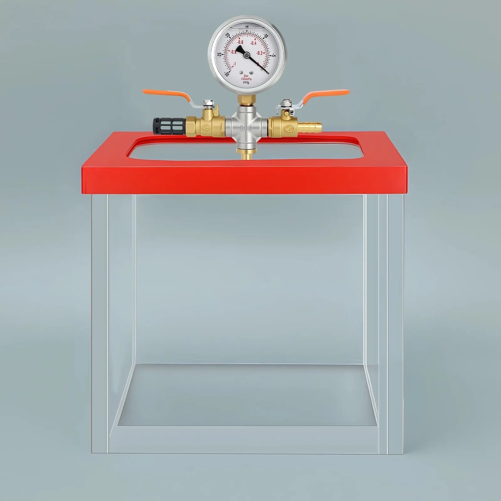 Acrylic Vacuum Chamber with 10.2 mm Vacuum Port, 1.953 US Gal,  -100kPa Max. Vacuum
