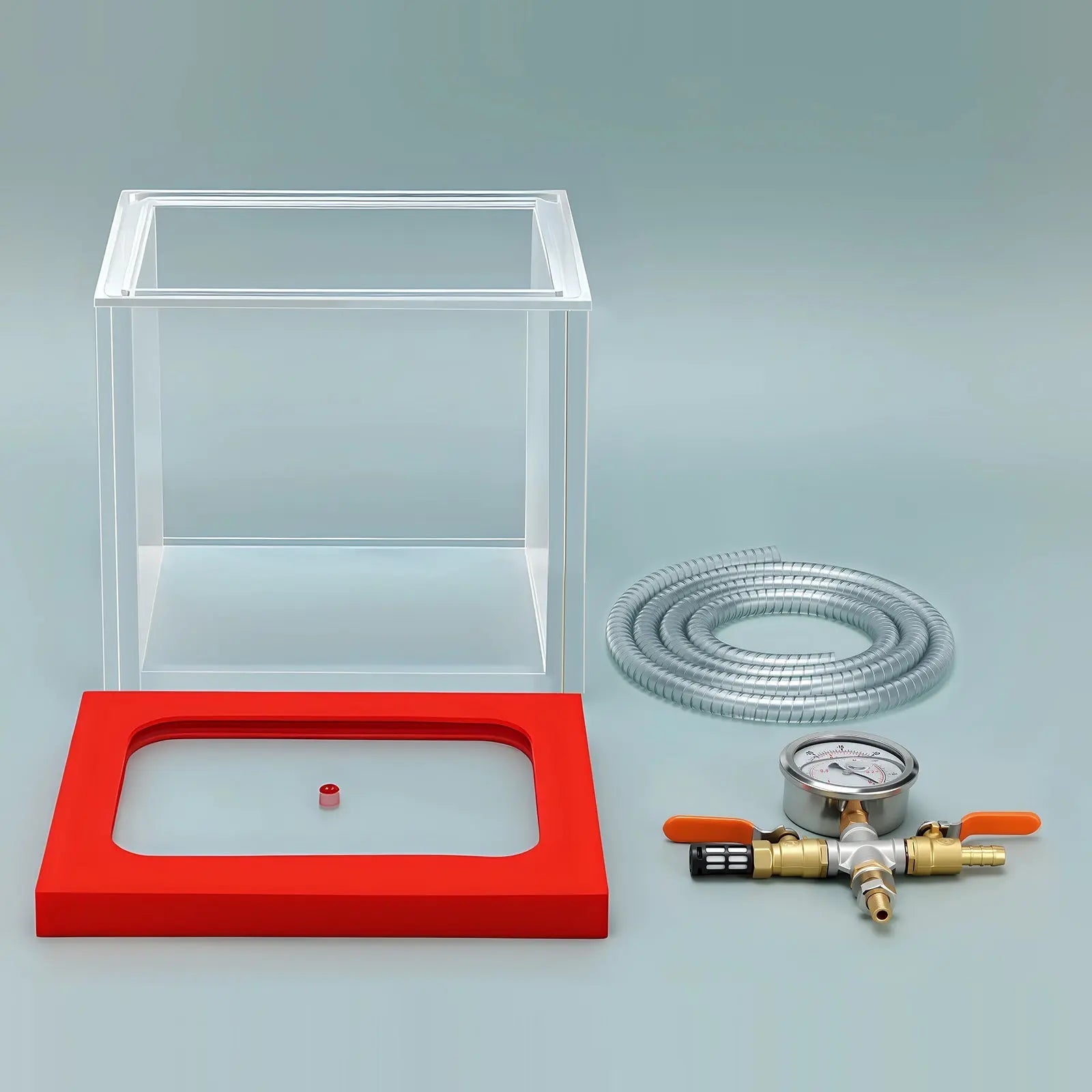 Acrylic Vacuum Chamber with 10.2 mm Vacuum Port, 1.953 US Gal,  -100kPa Max. Vacuum
