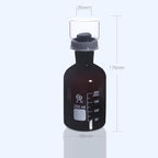 Bod bottle with cover, brown glass, 125 ml to 1000 ml