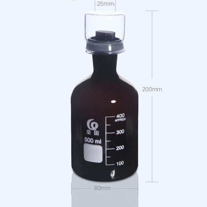 Bod bottle with cover, brown glass, 125 ml to 1000 ml