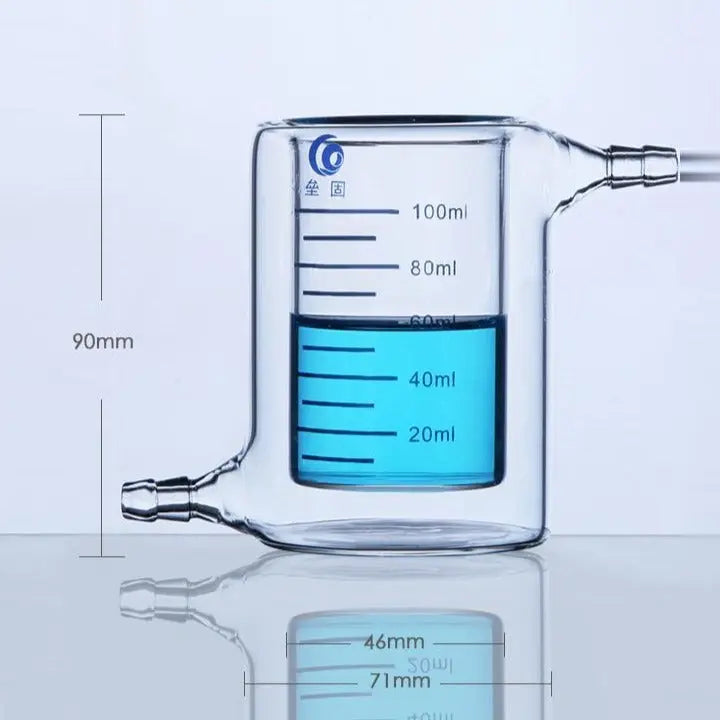Double jacketed beaker, graduated, 50 ml to 5000 ml