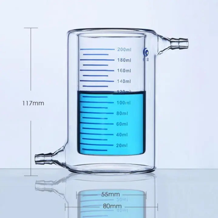 Double jacketed beaker, graduated, 50 ml to 5000 ml