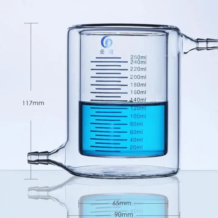 Double jacketed beaker, graduated, 50 ml to 5000 ml