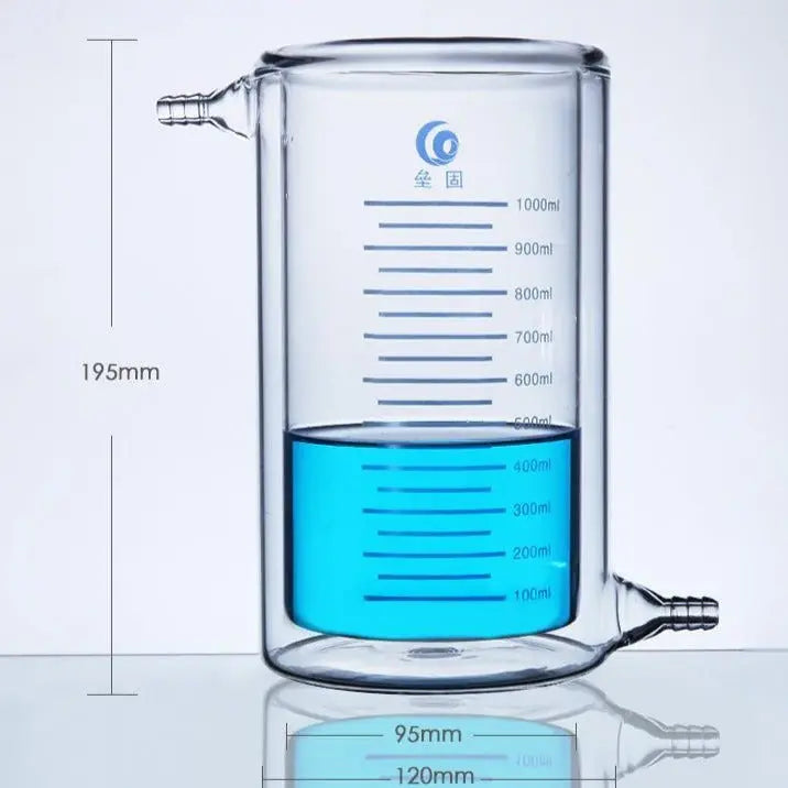 Double jacketed beaker, graduated, 50 ml to 5000 ml