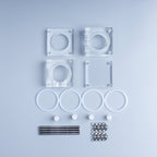 Dual chamber cube-shaped reactor for microbial fuel cell (MFC), Capacity 7 to 118 ml each single chamber
