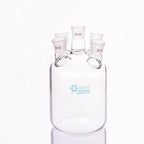 Five-necked  cylindrical bottle, capacity 250 to 5000 ml