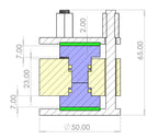 Standard pressure jig and testing cell kit for solid-state battery, Model GT01
