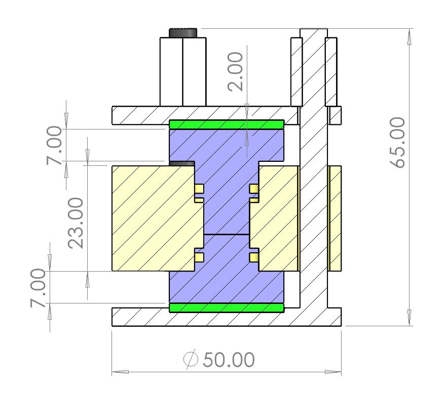 Standard pressure jig and testing cell kit for solid-state battery, Model GT01