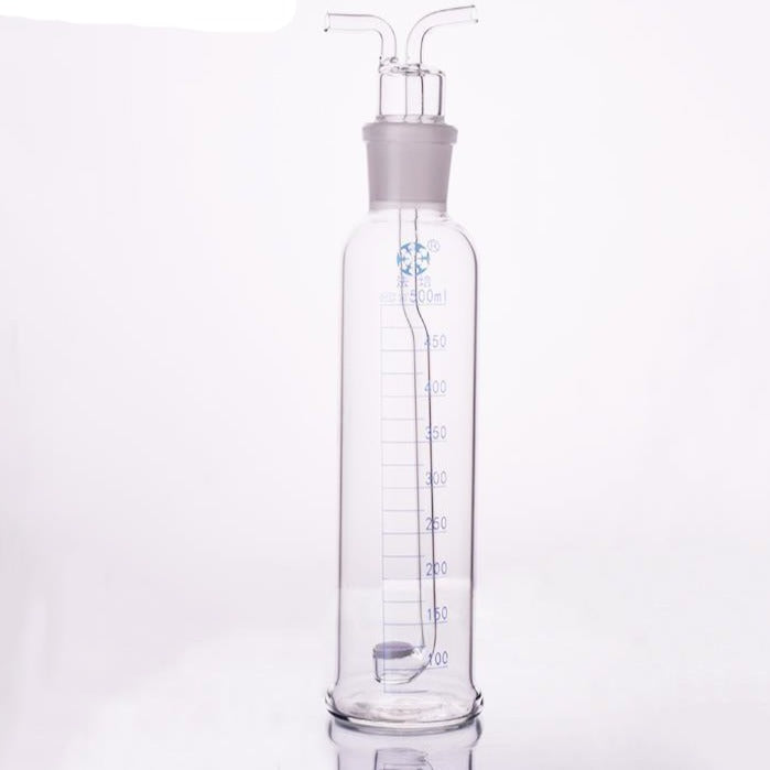 Gas wash bottle acc. to Drechsel with frit, graduated, 250 to 1.000 ml