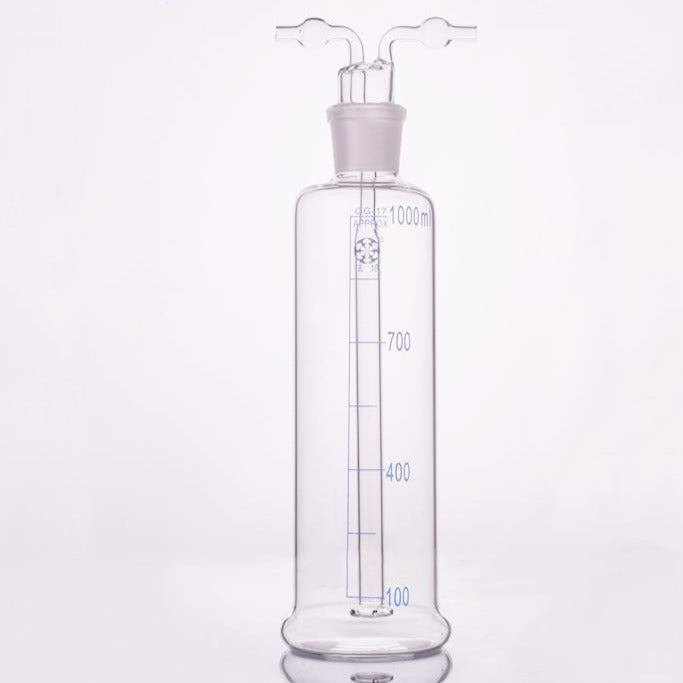 Gas wash bottle acc. to Müncke, graduated, 250 to 1.000 ml