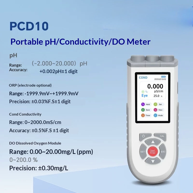 Portable Electrochemical Analyzer with Conductivity, DO Meter & Calibration Kit