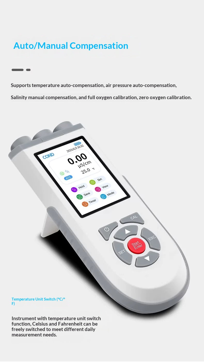 Portable Electrochemical Analyzer with Conductivity, DO Meter & Calibration Kit