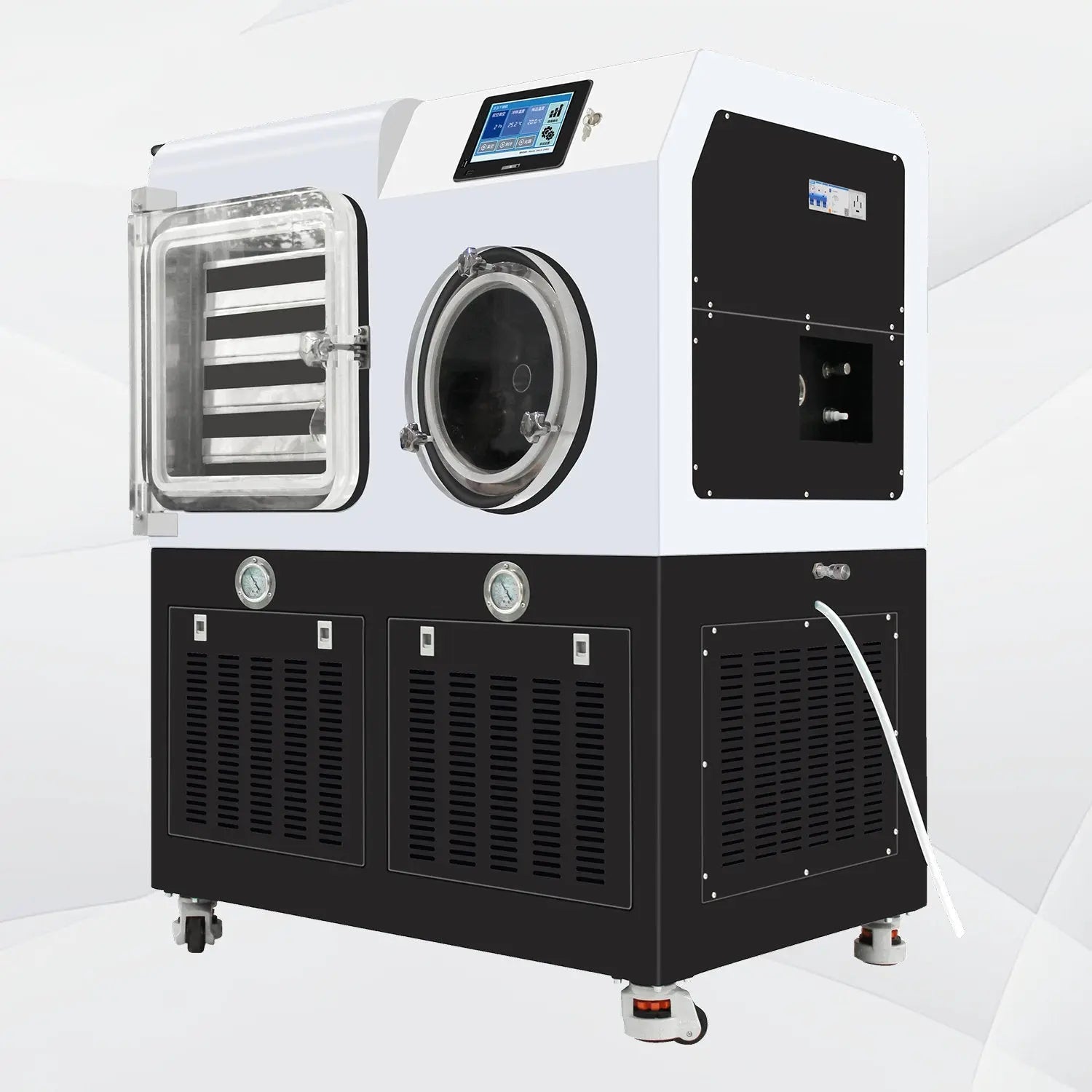 In-Situ Square Cabin Freeze Dryer, -80°C Cold Trap, -55℃~60℃ Partition, 0.2-2㎡ Drying Area,  4-30kg/Batch Water Capture Capacity
