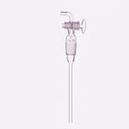 Inlet tube with joint and glass stopcock, length 200 mm