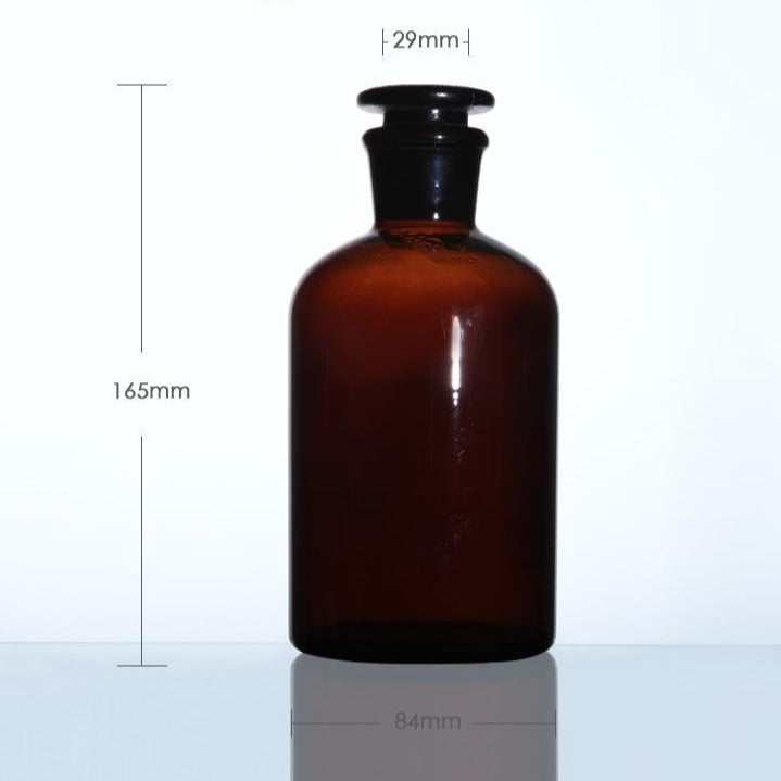 Narrow mouth bottle, brown glass, 60 ml to 20.000 ml