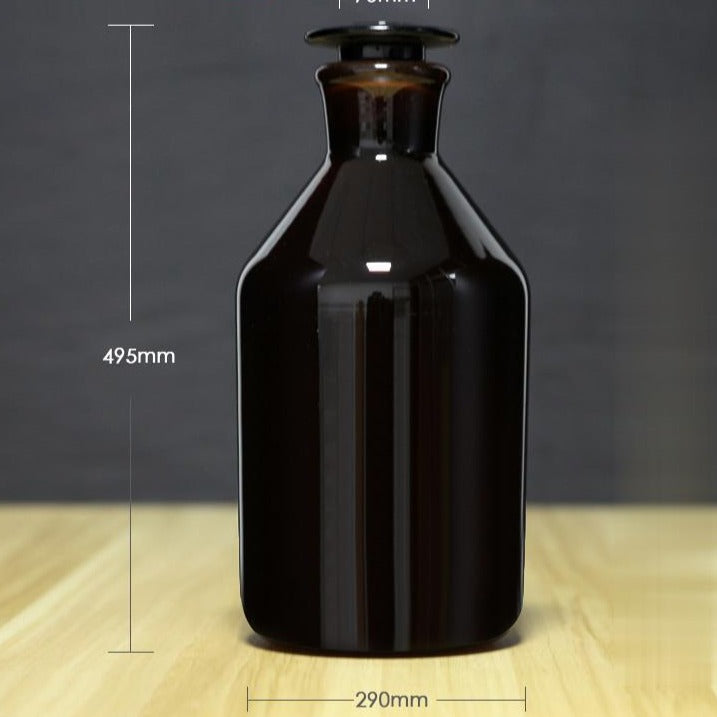 Narrow mouth bottle, brown glass, 60 ml to 20.000 ml
