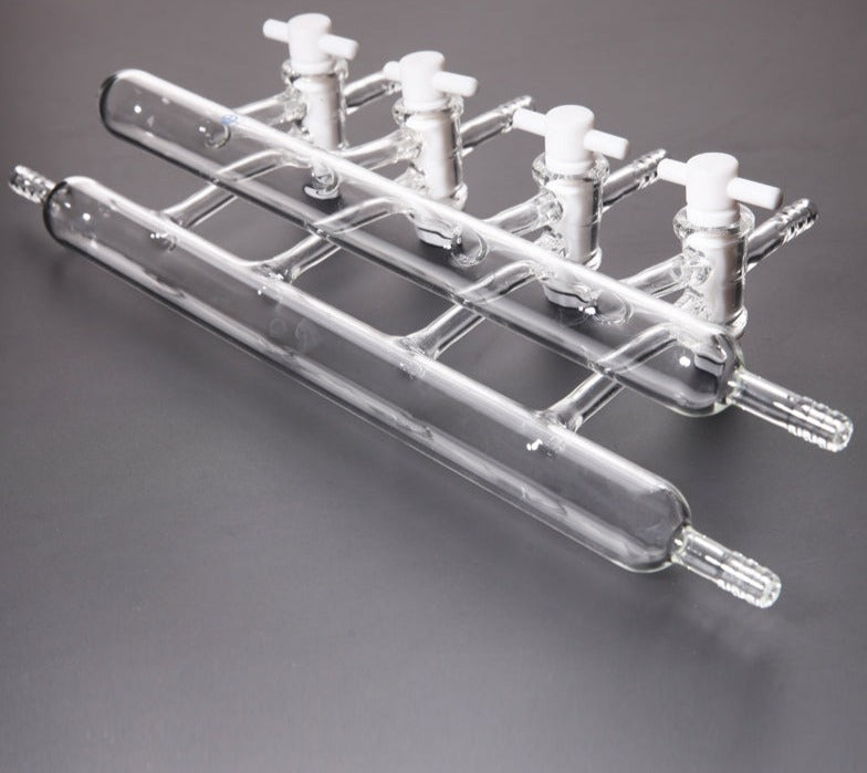 Double bank vacuum manifold, ports 3 to 6 ,Schlenk line