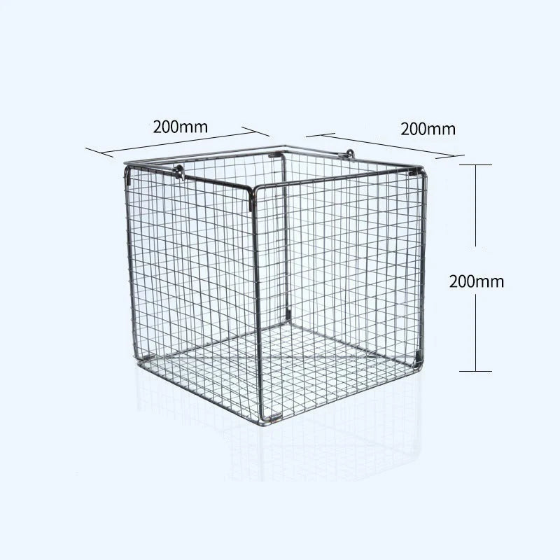 Square sterilisation cleaning baskets, stainless steel