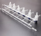 Double bank vacuum manifold, ports 3 to 6 ,Schlenk line