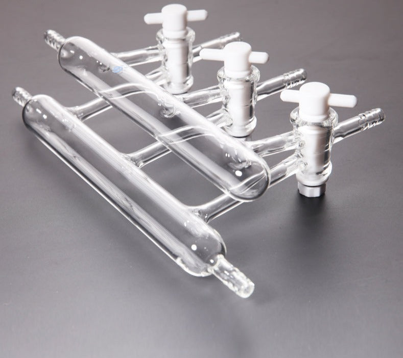 Double bank vacuum manifold, ports 3 to 6 ,Schlenk line