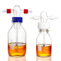 Gas wash bottle with screw cap, graduated, 100 to 1000 ml