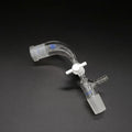 105° Flow control adapter with PTFE stopcock and hose connector
