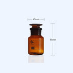 Wide mouth bottle, brown glass, graduated, 60 ml to 1000 ml