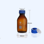 GL45 Screw top bottle, screw cap with hole and septum, brown glass, 100 ml to 1000 ml