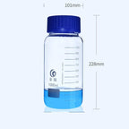 GL 80 Screw top bottle, clear glass, graduated, 250 ml to 1000 ml