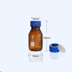 GL45 Screw top bottle, screw cap with hole and septum, brown glass, 100 ml to 1000 ml
