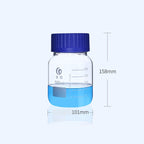 GL 80 Screw top bottle, clear glass, graduated, 250 ml to 1000 ml