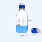 GL45 Screw top bottle, screw cap with hole and septum, clear glass, 100 ml to 2000 ml