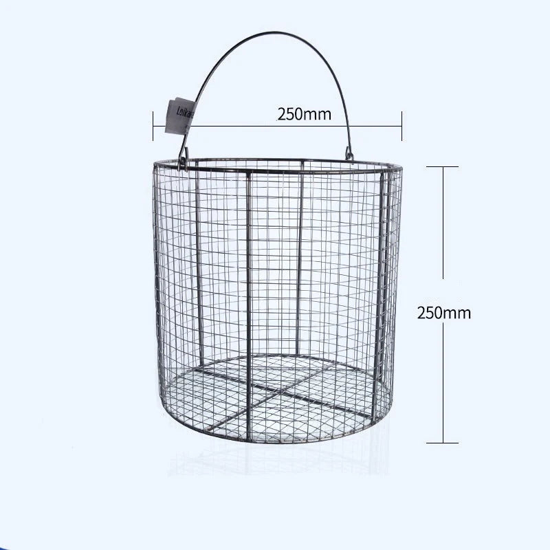 Round sterilisation cleaning baskets, stainless steel