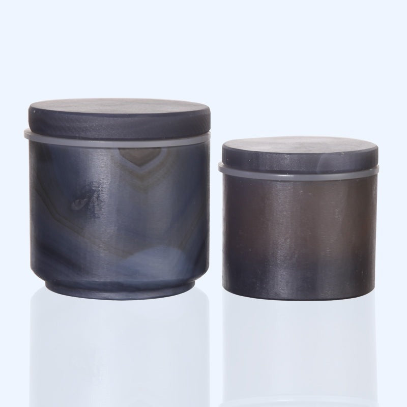 Agate grinding jar with lid and sealing ring, capacity 50 to 2000 ml