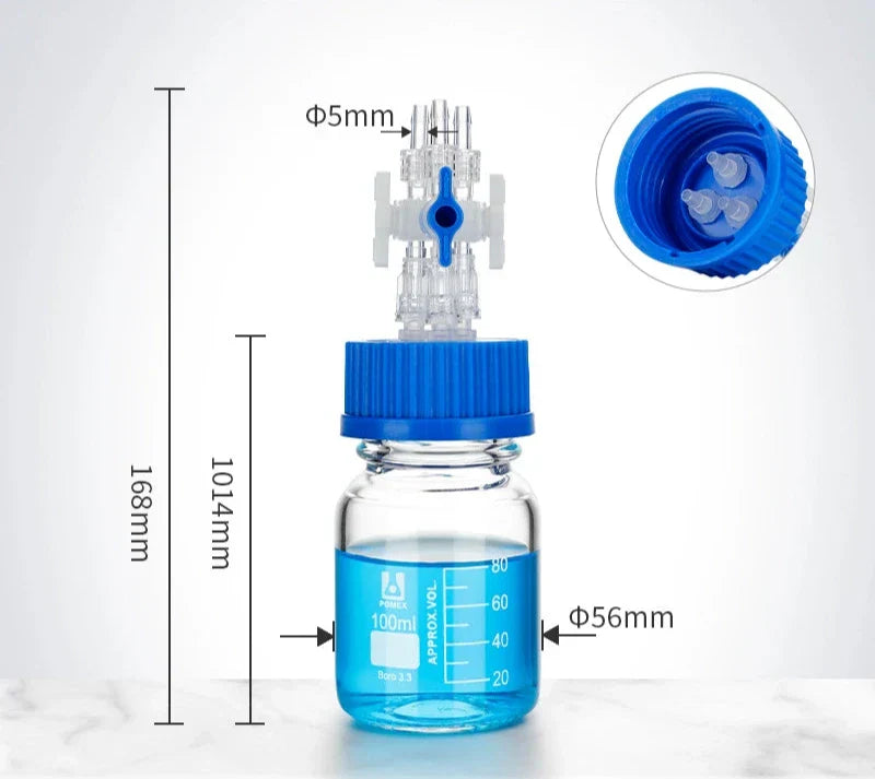 GL45 HPLC bottle with multiple distributor, capacity 100 to 2000 ml