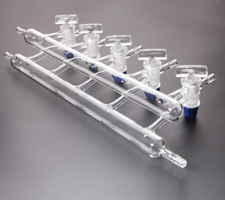 Double bank vacuum manifold, ports 3 to 6 ,Schlenk line