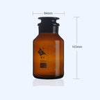 Wide mouth bottle, brown glass, graduated, 60 ml to 1000 ml